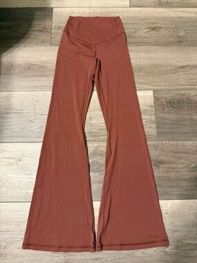 aerie Rust Real Me Hi Rise Flared Leggings